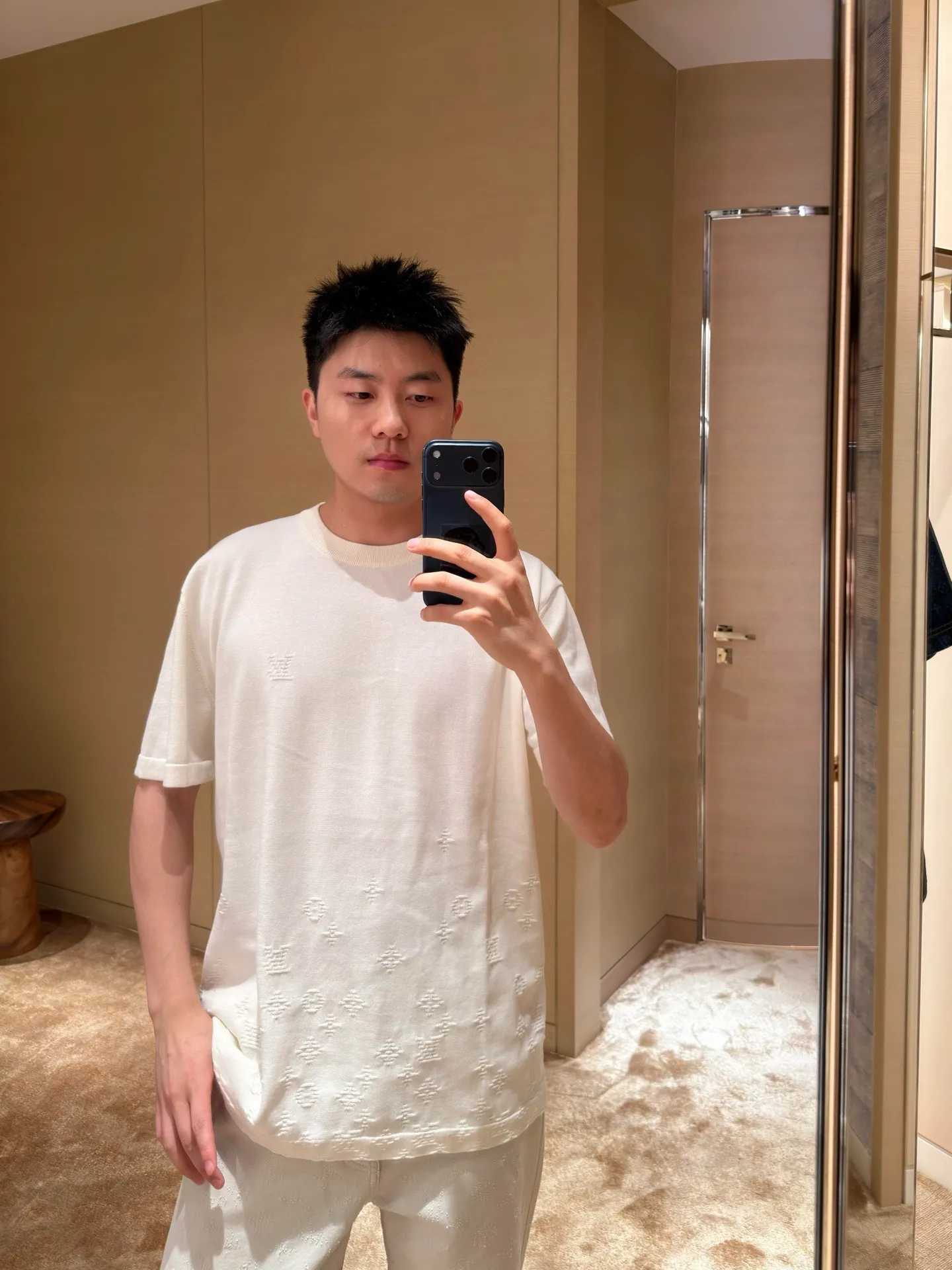 Louis Vuitton/Louis Vuitton Gradient presbyopic gradient jacquard short sleeves